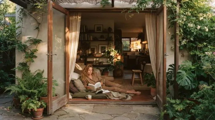Modern home embracing the 1970s legacy of comfort, individuality and natural living