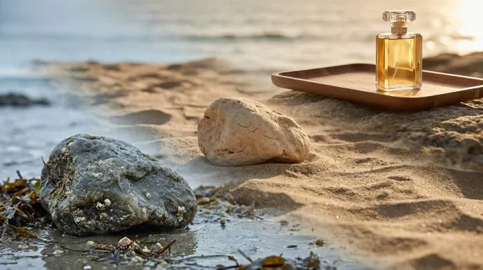 Ambergris transforming from raw whale byproduct into valuable ingredient used in luxury vintage perfumes Ambergris transforming from raw whale byproduct into valuable ingredient used in luxury vintage perfumes