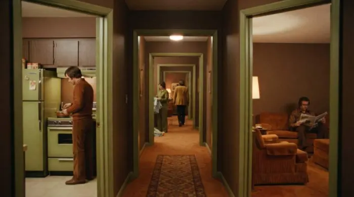 Brown, orange and avocado green dominating late 1970s home interiors and appliances
