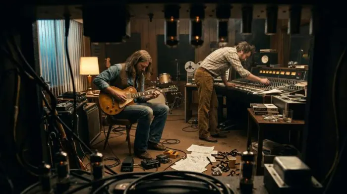 1970s guitarist obsessively refining a track during the intense Rumours sessions