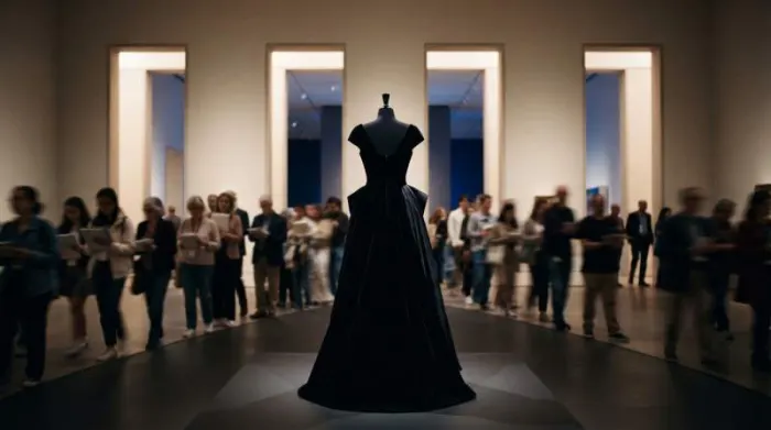 Visitors viewing Princess Diana’s Revenge Dress during its international farewell exhibition tour Visitors viewing Princess Diana’s Revenge Dress during its international farewell exhibition tour
