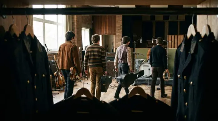 Beatles-inspired musicians leaving matching suits behind during their Rubber Soul transformation