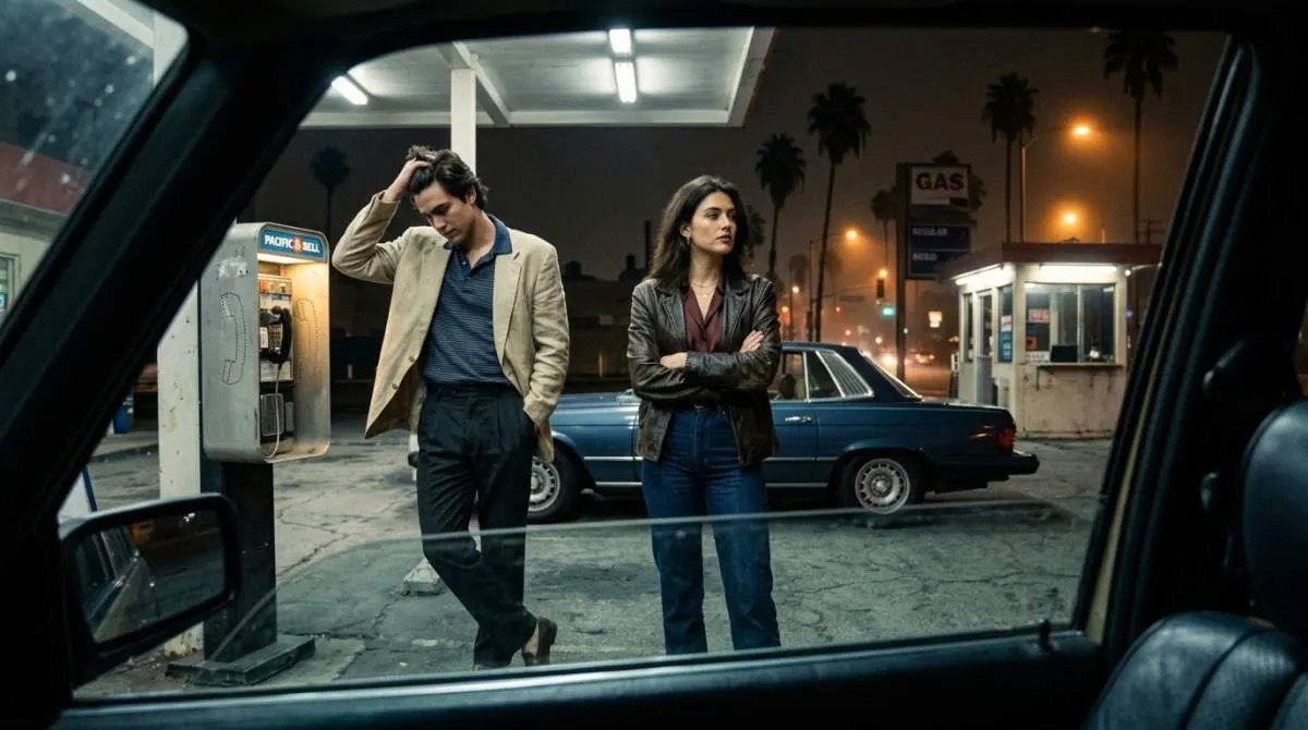Early 1980s Los Angeles fashion inspired by the dark style of The Shards