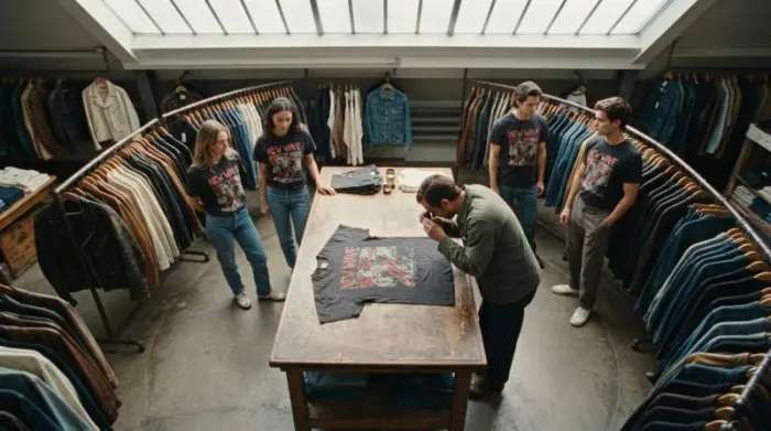 Vintage Blondie-inspired T-shirt examined by collectors as modern reissues attract new fans