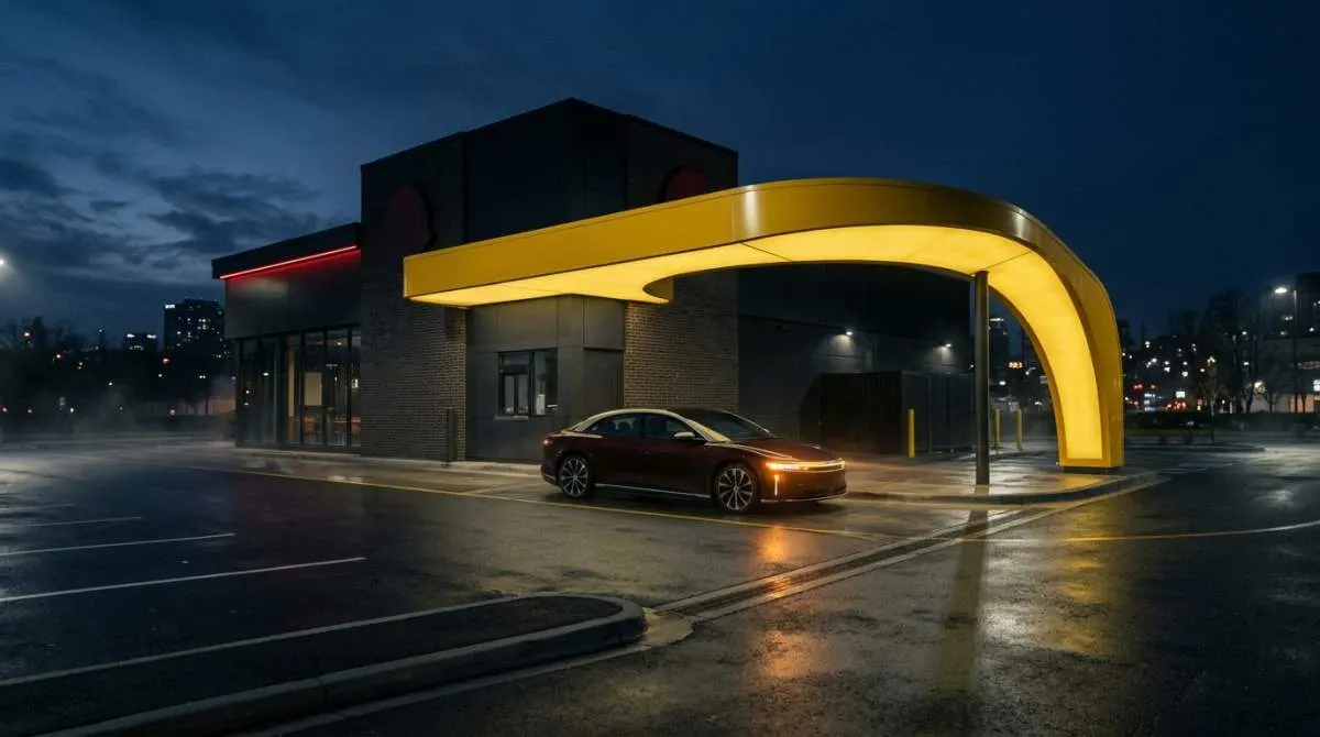 Wendy’s yellow design revival blending nostalgic color with modern restaurant architecture