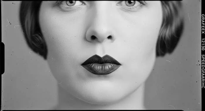 1920s flapper wearing dark lipstick as a rebuke to natural beauty norms