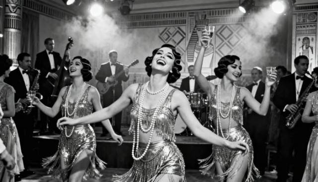 1920s Gold Flapper Eyeliner Nightclub Glam