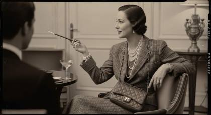 Coco Chanel's Rebel Chain: Smoke, Drink, & Be Free!