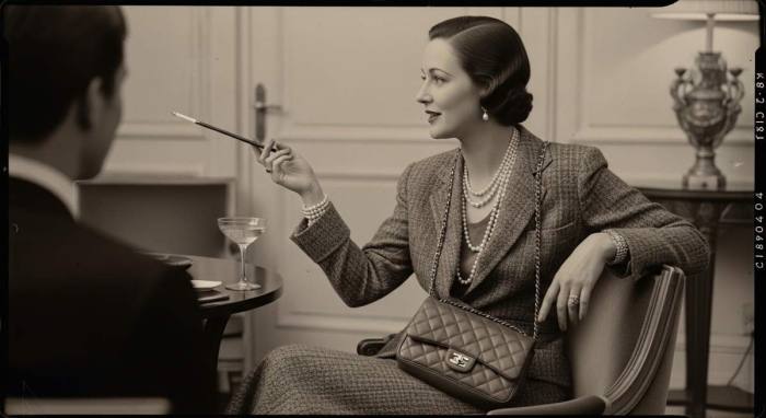 Coco Chanel's Rebel Chain: Smoke, Drink, & Be Free!