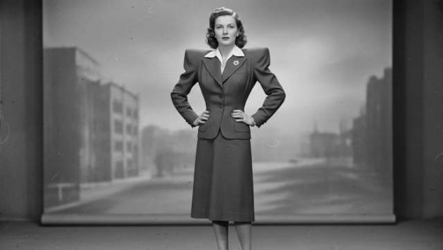 1940s Structured Shoulders Power Womens Fashion