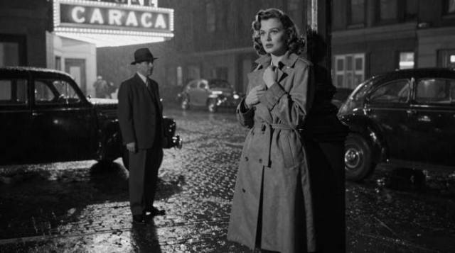 1940s Trench Coat Femme Fatale Noir