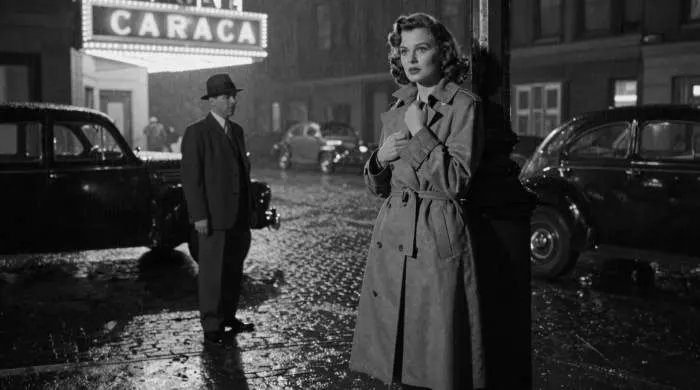 1940s Trench Coat Femme Fatale Noir