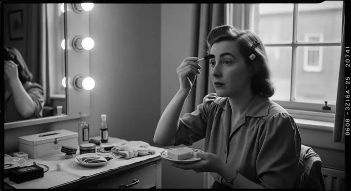 1940s wartime resourceful beauty hack: styling brows with soap
