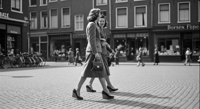 1940s Wedge Heel Practical Elegance Street