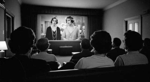 1950s Audiences Viewing 1920s Glamour Film