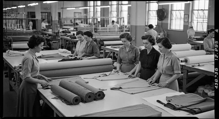 1950s fashion materials and manufacturing history