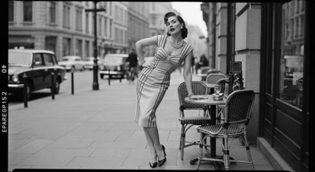 1950s Glamorous Siren Comic Strip Style