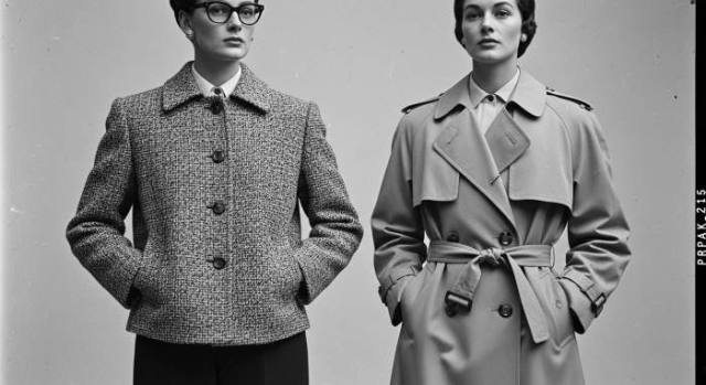 1950s Tailored Outerwear Structured Elegant Silhouette