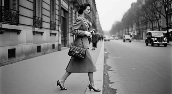 Coco Chanel's rebel chain strap on the 1955 2.55 quilted bag