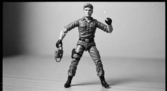 Vintage G.I. Joe action figure with life-like hair and realistic facial sculpt from 1960s.