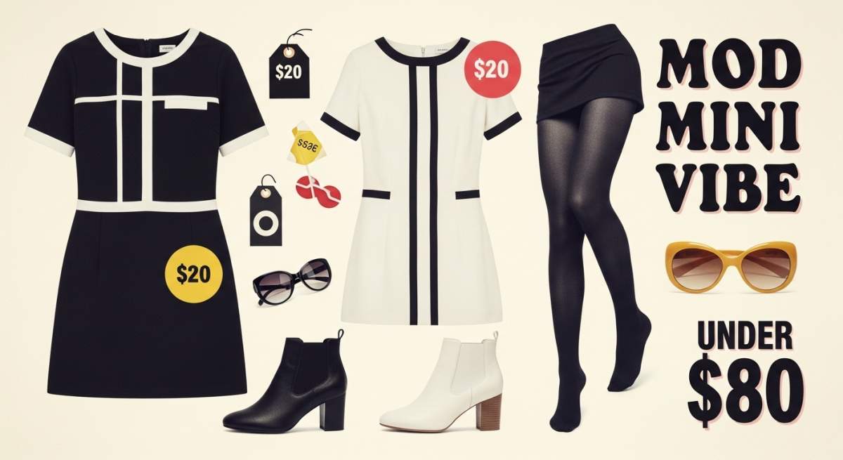 1960s Mod Mini Style Budget Fashion Under 80