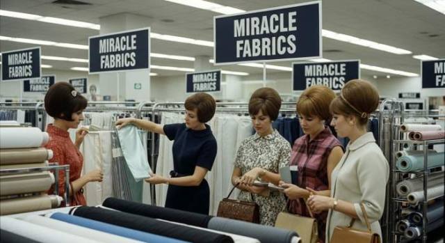 1960s Polyester Miracle Fabric Department Store