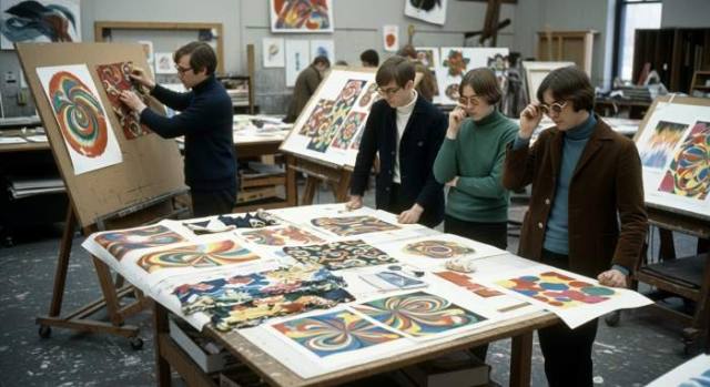 1960s Psychedelic Art Fashion Studio