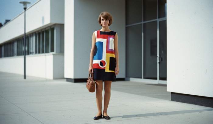 1960s shift dress mod space age fashion