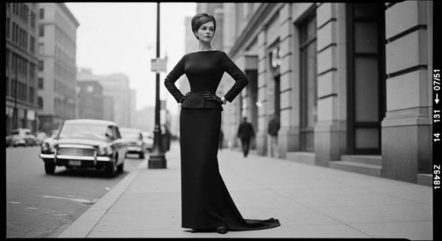 1961 Floor Length Little Black Dress Confidence Glamour