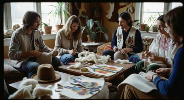 1970s Boho Felt Textile Craft Workshop