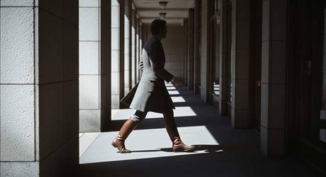 1970s Everyday Style Tailored Blazer In Motion