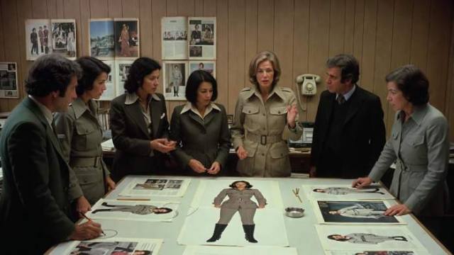 1970s Fashion Editorial Safari Debate Office