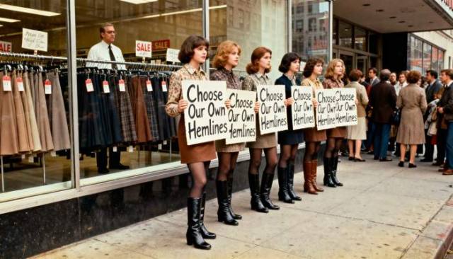 1970s Hemlines Protest Midi Inventory Backlash