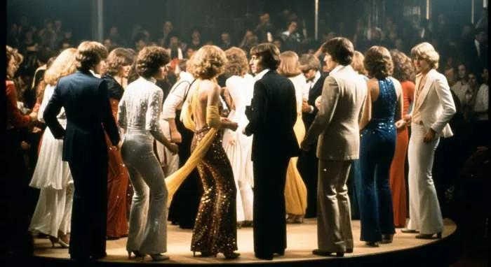 Donna Summer in glamorous 1970s disco outfit at Studio 54