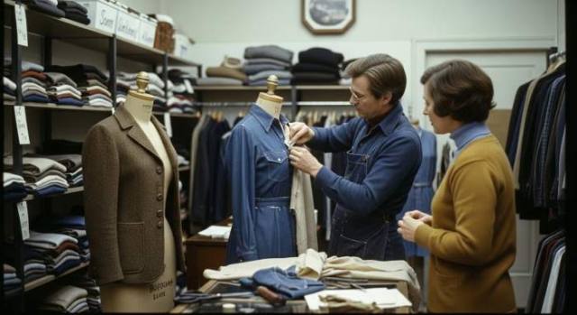 1970s Vintage Upcycling Tailoring Sustainable Fashion