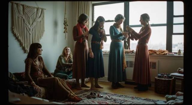 1970s Wrap Dress Accessorizing Freedom