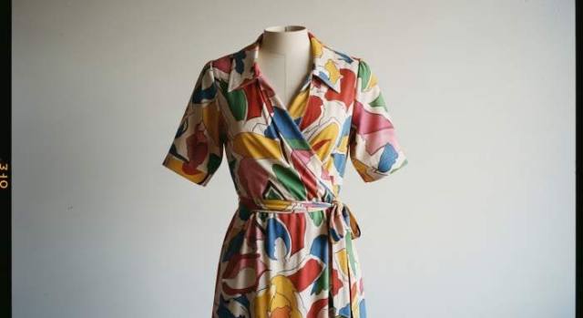 1970s Wrap Dress Fluid Prints Optimistic Style