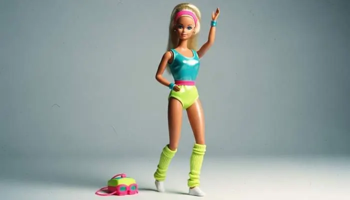 Barbie and the Rockers band from 1986, channeling 80s pop culture