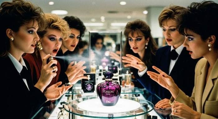 1980s Dior Poison Perfume Glamour Scandal