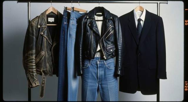 1980s Fashion Shift Leather Denim Assertive Style