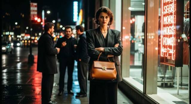 1980s Iconic Structured Handbag Neon City