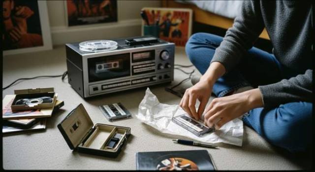 1980s Mixtape Cassette Romantic Personal Music