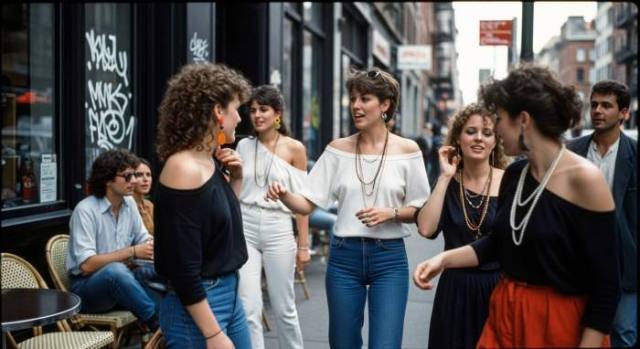 1980s Off The Shoulder <a href=