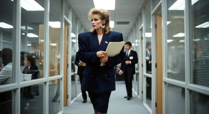 1980s Power Blazer Shoulder Pads Corporate Style