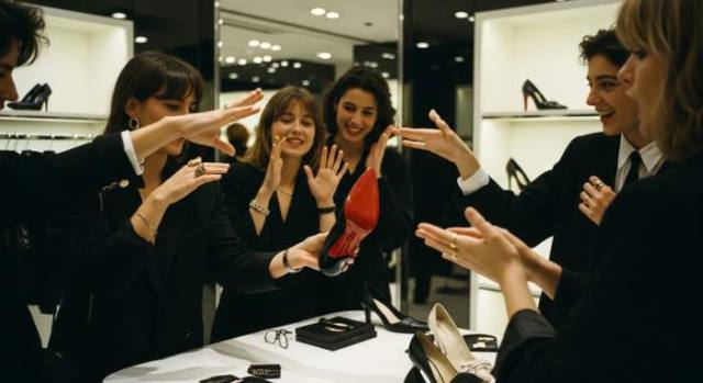 1990s Red Sole Glamour Fashion Moment