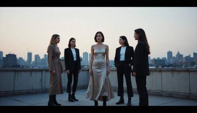 1990s Slip Dress Modern Contrast Layering