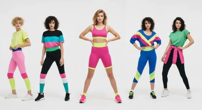 Jane Fonda in high-cut spandex leotard, 1980s fitness fashion editorial