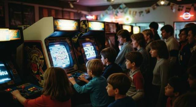 Early 1980s Arcade Pacman Cultural Phenomenon