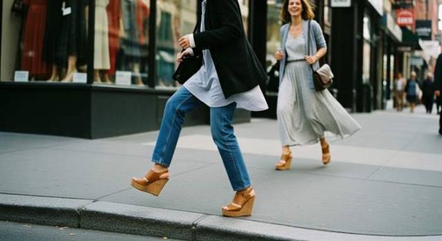Early 2000s Wedge Heel Versatile Street Style