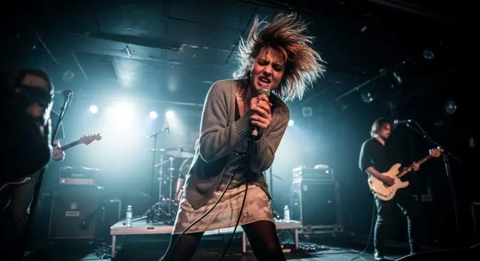 Grunge Female Singer Raw Stage